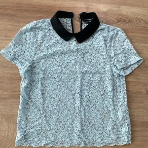 Baby blue lace top